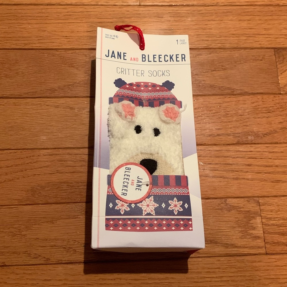 Polar Bear Fuzzy Socks